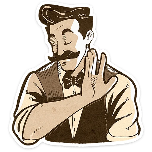 ⭐ Стикер «Ретроджентльмен» для Telegram