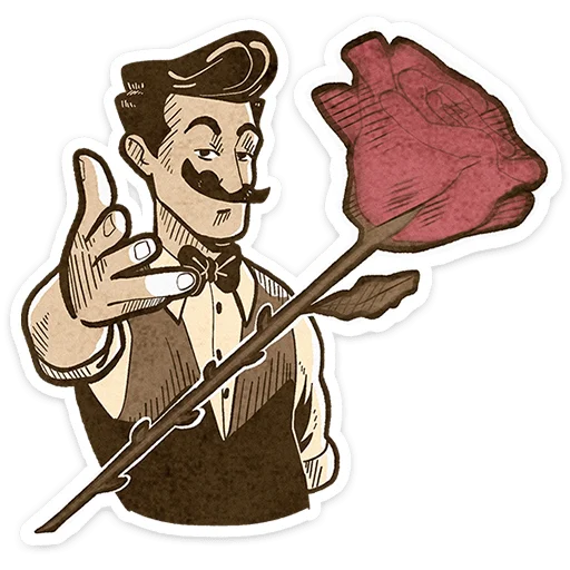 ⭐ Стикер «Ретроджентльмен» для Telegram