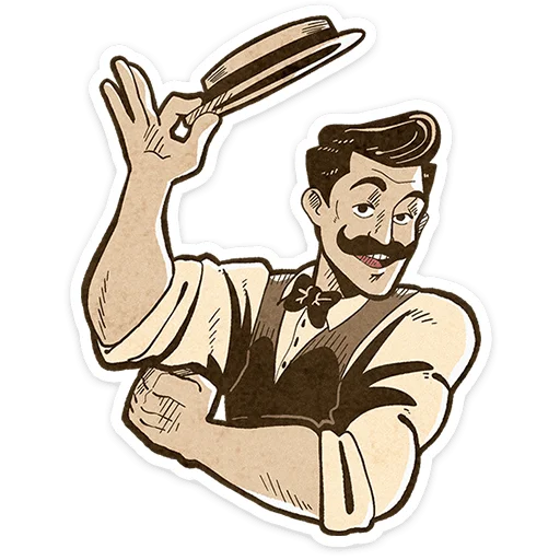 Стикерпак Ретроджентльмен для Telegram — скачать