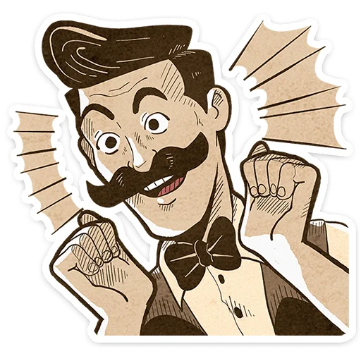 ⭐ Стикер «Ретроджентльмен» для Telegram