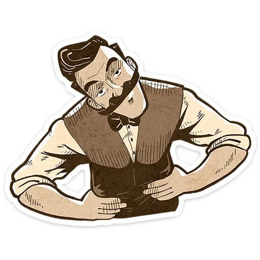 ⭐ Стикер «Ретроджентльмен» для Telegram