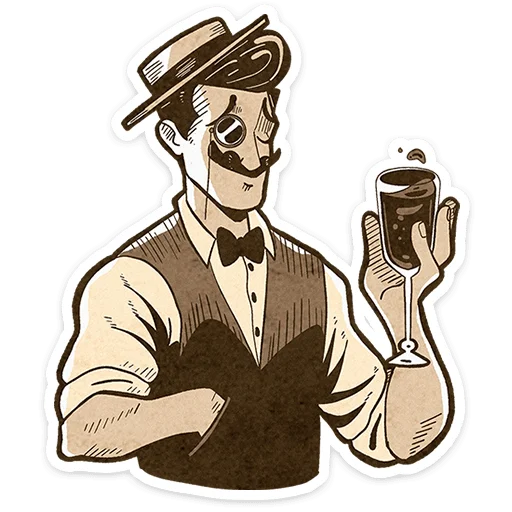 ⭐ Стикер «Ретроджентльмен» для Telegram