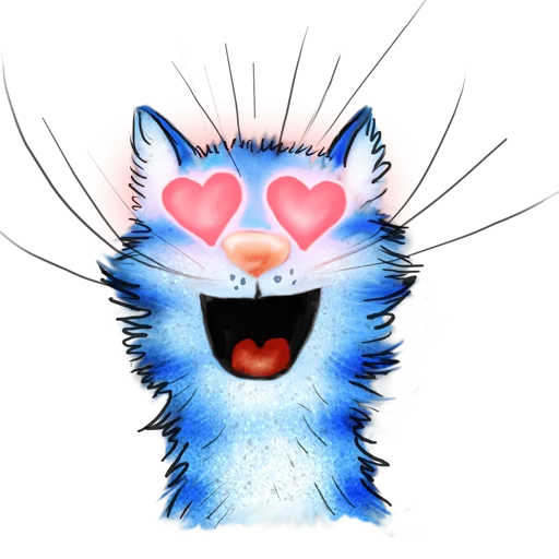 Стикерпак Rinas Blue Cats для Telegram — скачать