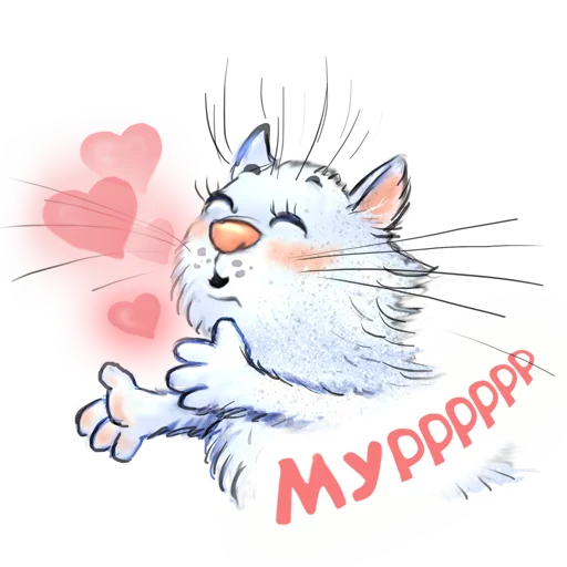 💋 Стикер «Rinas Blue Cats» для Telegram