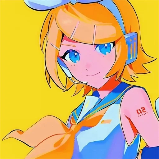 🍊 Стикер «Kagamine Rin Len» для Telegram