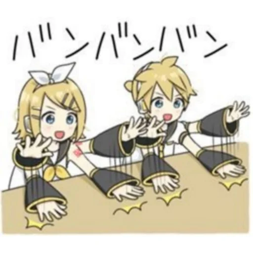 🍊 Стикер «Kagamine Rin Len» для Telegram