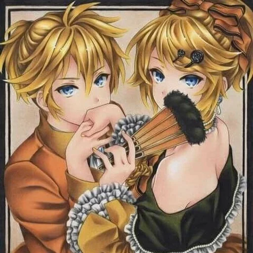 🍊 Стикер «Kagamine Rin Len» для Telegram