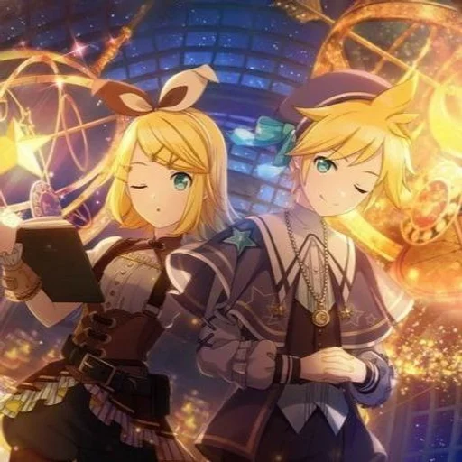 🍊 Стикер «Kagamine Rin Len» для Telegram