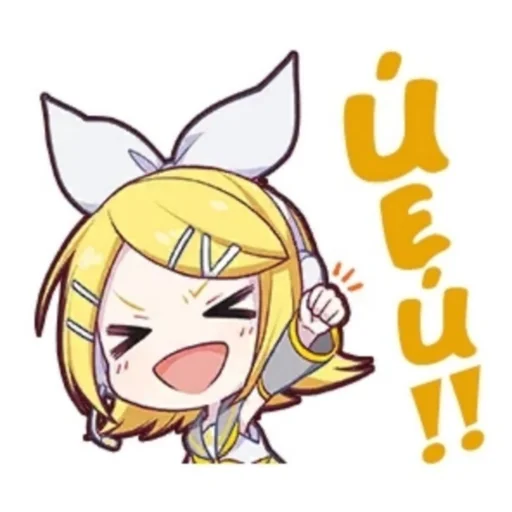 🍊 Стикер «Kagamine Rin Len» для Telegram
