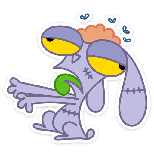 🧟‍♀ Стикер «Robert Rabbit» для Telegram