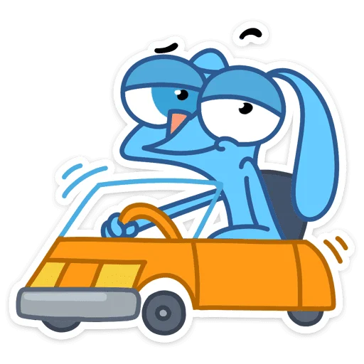🚖 Стикер «Robert Rabbit» для Telegram