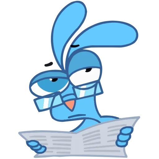 📰 Эмодзи «Кролик Роберт ()» для Telegram
