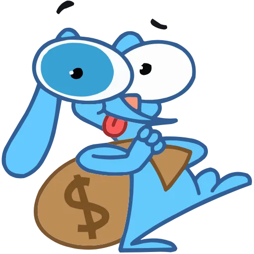 🤑 Эмодзи «Кролик Роберт ()» для Telegram