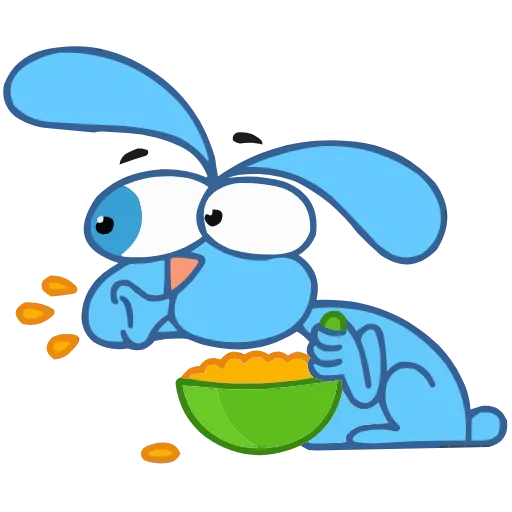 😱 Эмодзи «Кролик Роберт ()» для Telegram