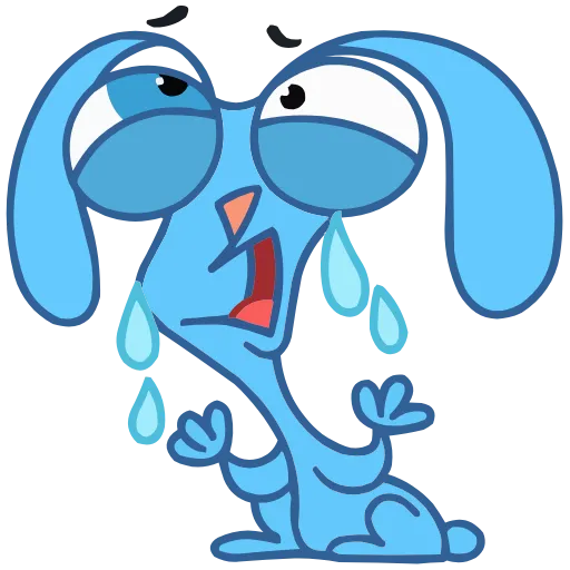 😭 Эмодзи «Кролик Роберт ()» для Telegram
