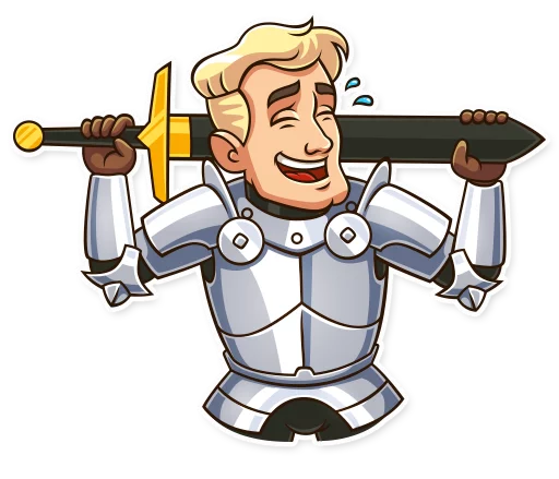 Стикерпак Romantic Knight для Telegram — скачать