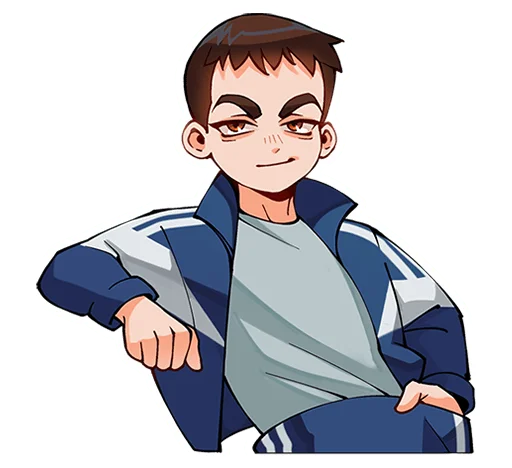 😏 Стикер «Рома из Tiny Bunny без надписей» для Telegram