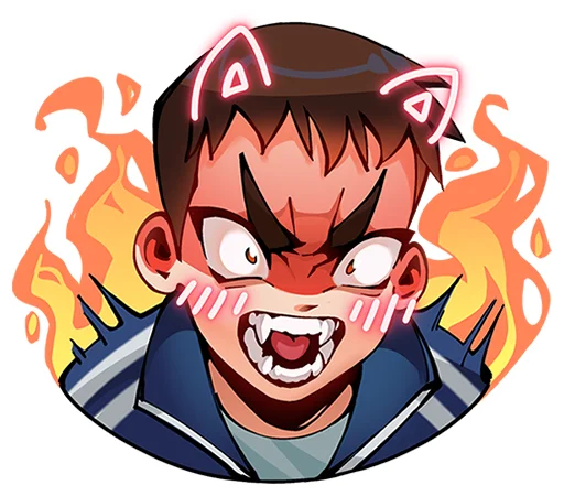 😈 Стикер «Рома из Tiny Bunny без надписей» для Telegram