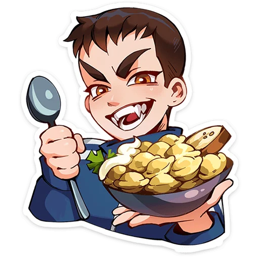 🍽 Стикер «Рома из Tiny Bunny без надписей» для Telegram