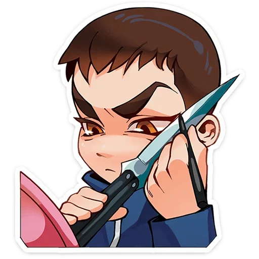 🔪 Стикер «Ромка Tiny Bunny без текста» для Telegram