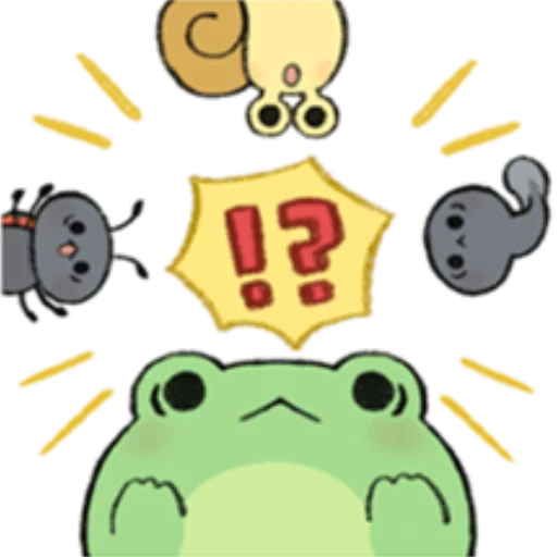 🐸 Стикер «ROUND FROG FRIENDS» для Telegram