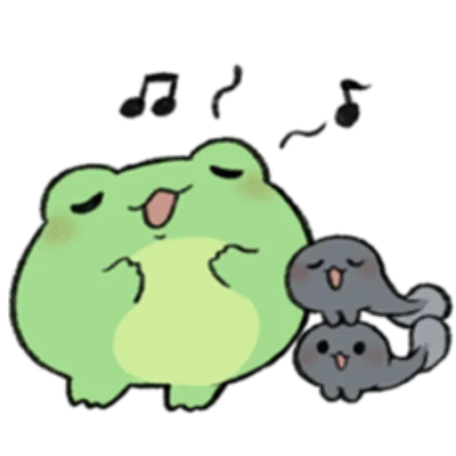 🐸 Стикер «ROUND FROG FRIENDS» для Telegram