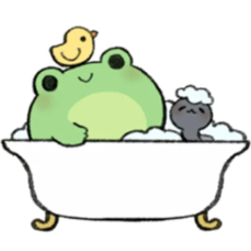 🐸 Стикер «ROUND FROG FRIENDS» для Telegram