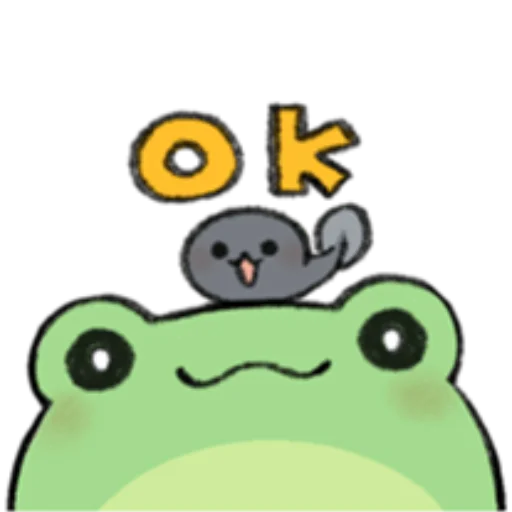 🐸 Стикер «ROUND FROG FRIENDS» для Telegram