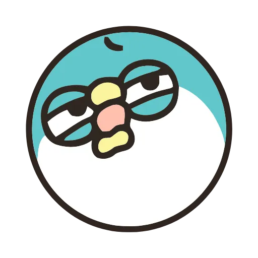 😒 Эмодзи «Round Pengu» для Telegram