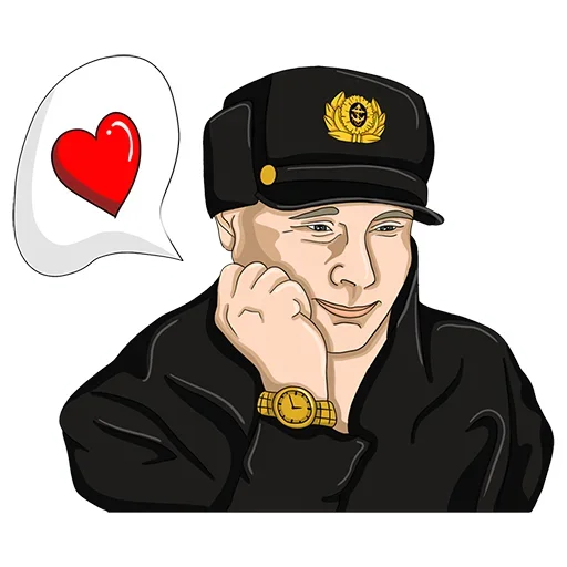 ❤ Стикер «Владимир Путин» для Telegram