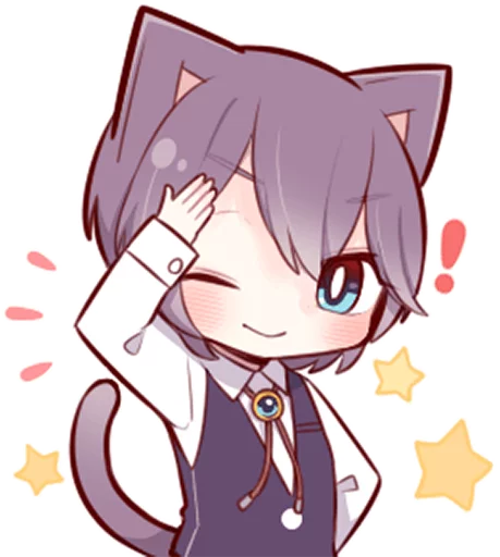 👌 Стикер «Russian Blue Kitten» для Telegram