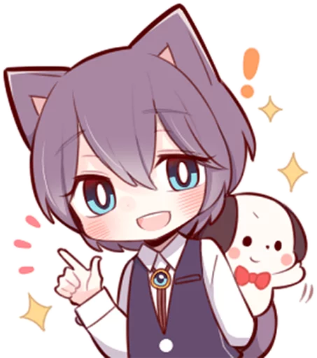 ☝ Стикер «Russian Blue Kitten» для Telegram