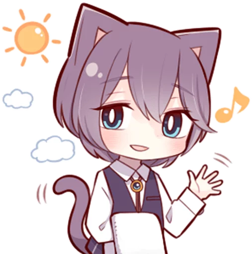 ☀️ Стикер «Russian Blue Kitten» для Telegram