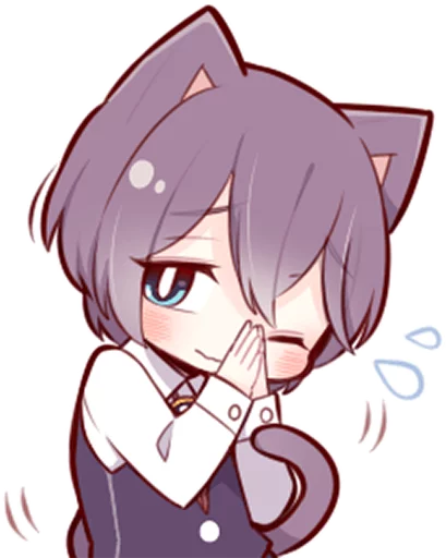 🙇 Стикер «Russian Blue Kitten» для Telegram