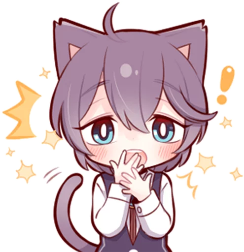😲 Стикер «Russian Blue Kitten» для Telegram