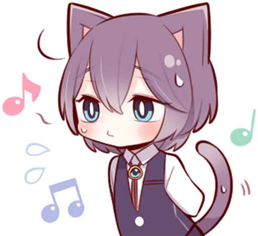 🎵 Стикер «Russian Blue Kitten» для Telegram