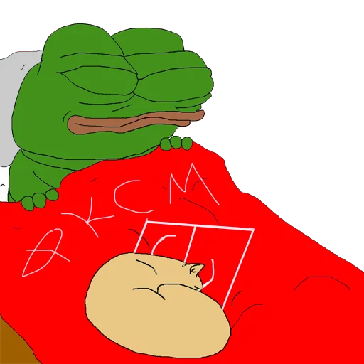 😴 Стикер «Red-White Pepe» для Telegram
