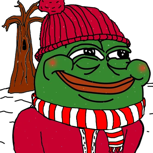 🎅 Стикер «Red-White Pepe» для Telegram
