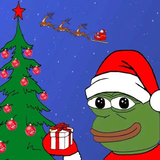 🎅 Стикер «Red-White Pepe» для Telegram