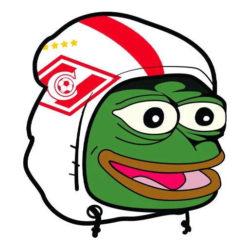 💂‍♂️ Стикер «Red-White Pepe» для Telegram