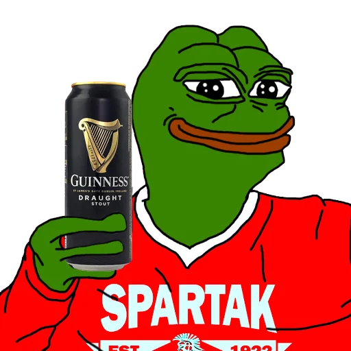 🍺 Стикер «Red-White Pepe» для Telegram