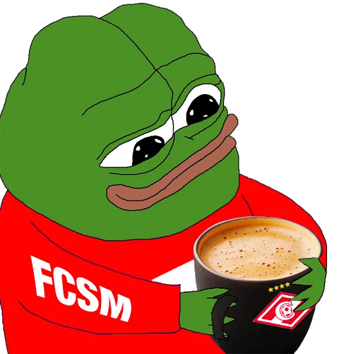 ☕️ Стикер «Red-White Pepe» для Telegram