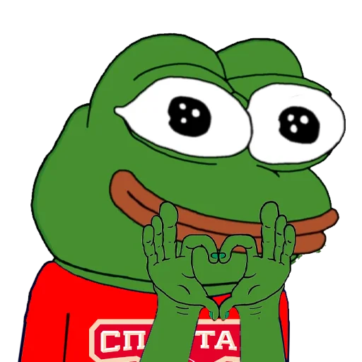❤️ Стикер «Red-White Pepe» для Telegram