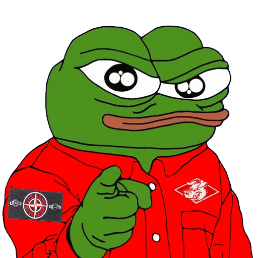 👉 Стикер «Red-White Pepe» для Telegram