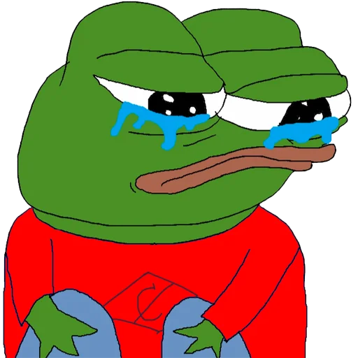 😭 Стикер «Red-White Pepe» для Telegram