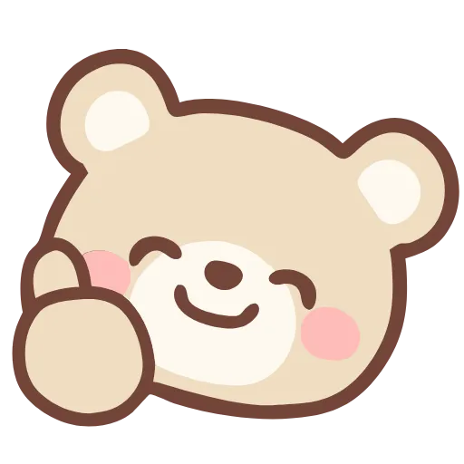 Стикерпак pastel bear для Telegram — скачать