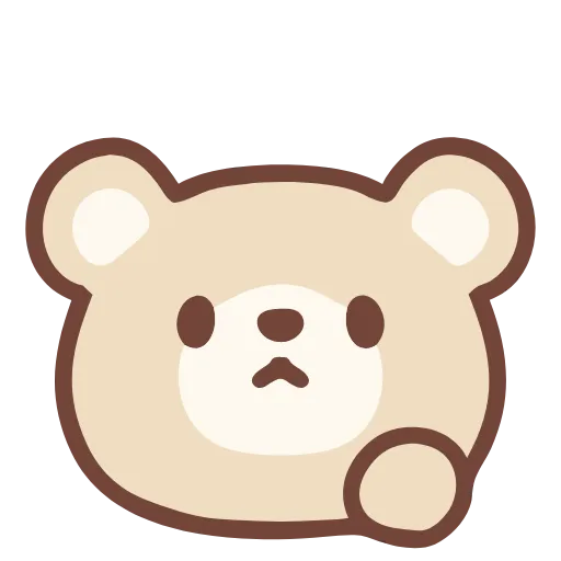 🤔 Стикер «pastel bear» для Telegram