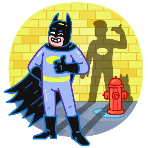 👍 Стикер «Batman vs. Life Crisis» для Telegram