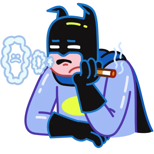 🚬 Стикер «Batman vs. Life Crisis» для Telegram