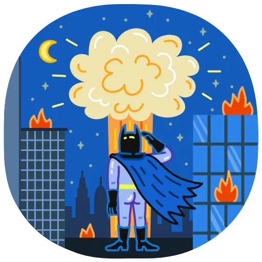 🫡 Стикер «Batman vs. Life Crisis» для Telegram